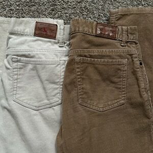 Eddie Bauer women’s Corduroy Pants bundle - Cream and Brown